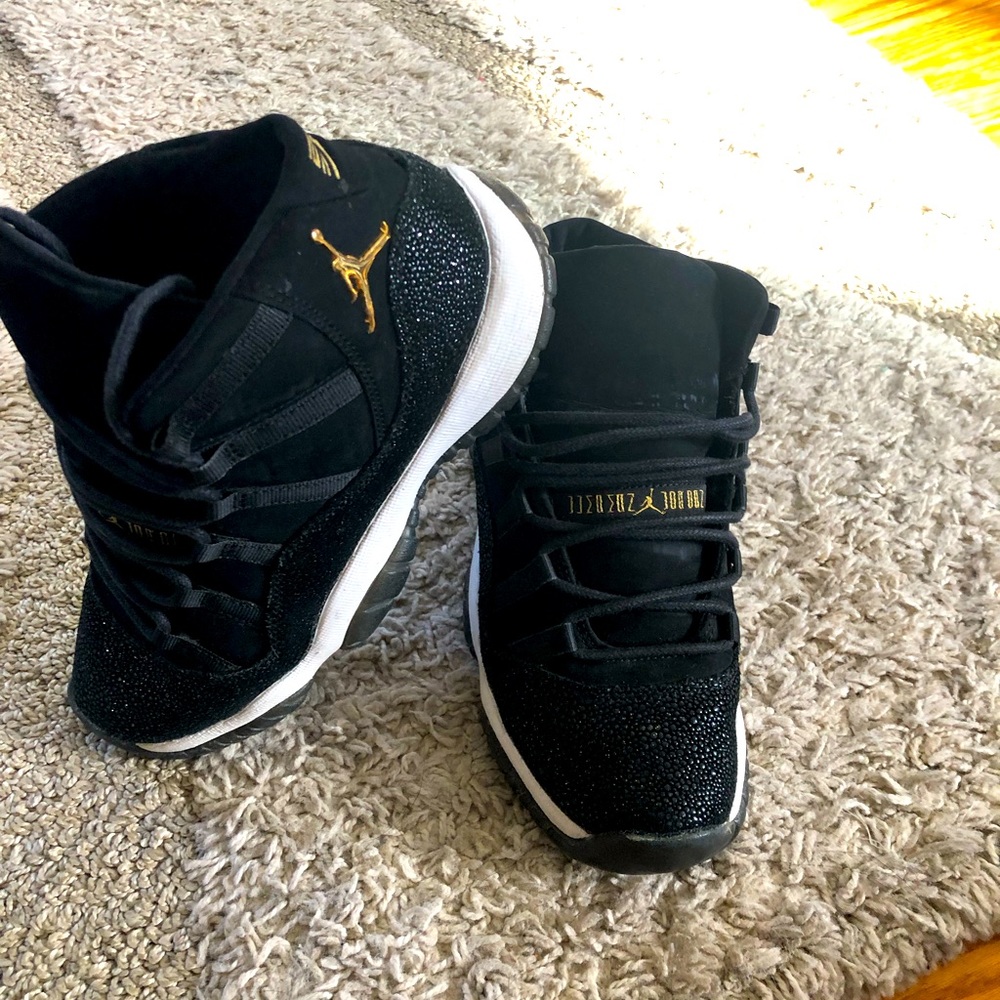 Black on black Jordans